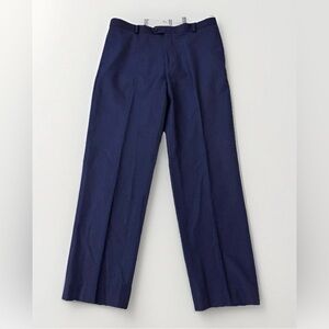 Paul Fredrick Size 36 Cashmere Wool Royal Blue Dress Pants Men’s Straight Leg